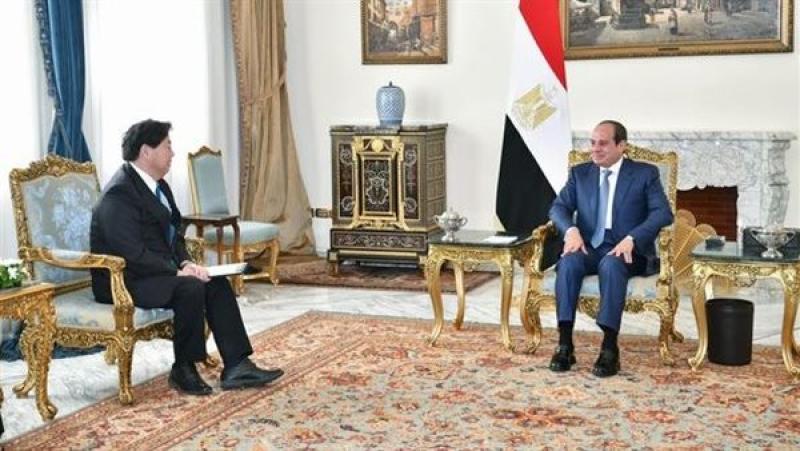 السيسى يؤكد حرص مصر على تعزيز التعاون المشترك مع اليابان بمختلف المجالات