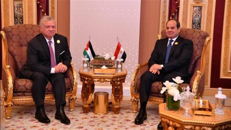 السيسي وملك الأردن يؤكدان ضرورة التعامل الدولي مع القضية الفلسطينية بمنظور متكامل