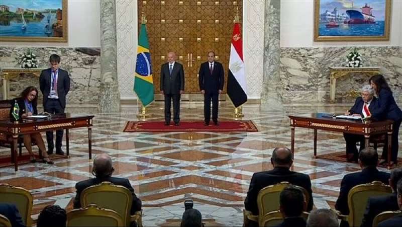 الرئيس السيسي ونظيره البرازيلي يشهدان التوقيع على عدد من الاتفاقيات المشتركة