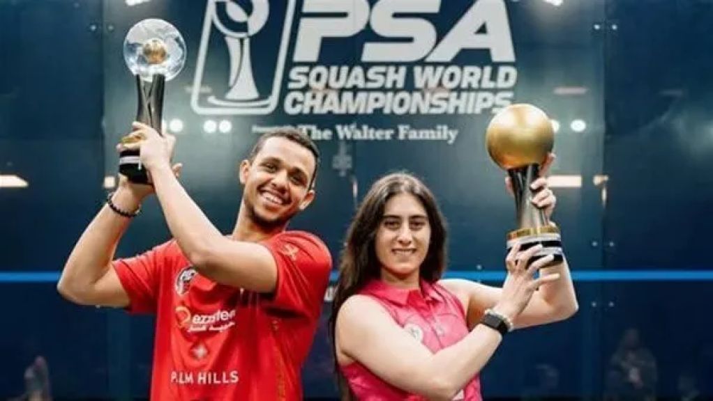 وزير الرياضة يهنئ نور الشربيني ومصطفى عسل بتتويجهما ببطولتي العالم للإسكواش