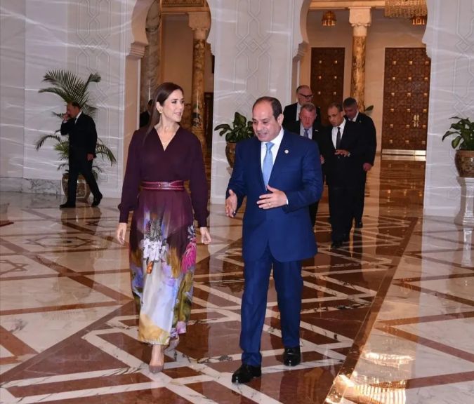 الرئيس السيسي يستقبل ملكة مملكة الدنمارك