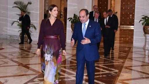 الرئيس السيسي يستقبل ملكة مملكة الدنمارك