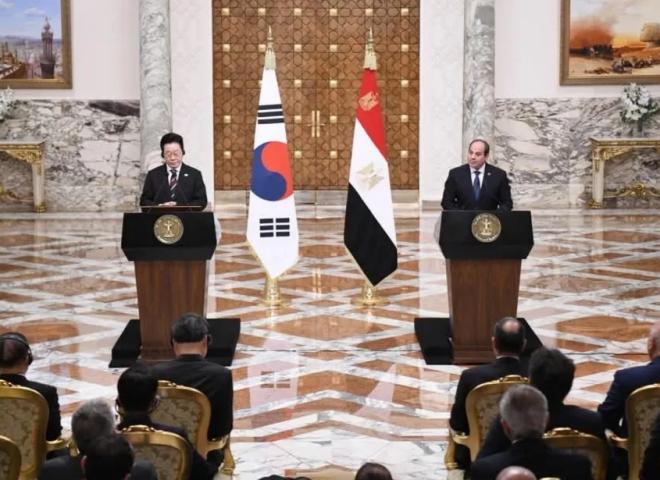 الرئيس السيسي يستقبل رئيس جمهورية كورياالجنوبية