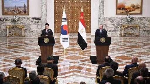 الرئيس السيسي يستقبل رئيس جمهورية كورياالجنوبية