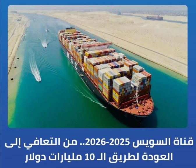 قناة السويس : زيادة السفن المارة 25٪ و28‰ إيرادات خلال نوفمبر