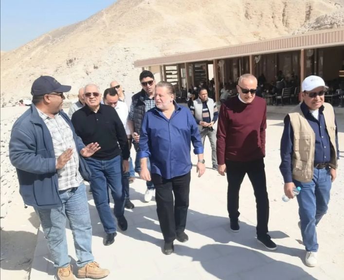 محافظ البنك المركزي ومحافظ الأقصر في جولة لآثار البرالغربي