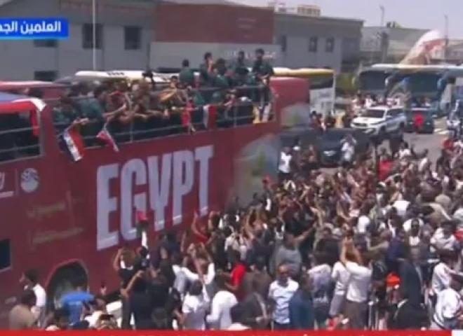 شرفتونا..استقبال جماهيري حاشد لمنتخب مصر بعد العودة من المشاركة في كأس العالم